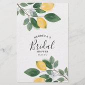 Papier Jeu de Baby Shower sur le thème d'aquarelle botani (Dos)