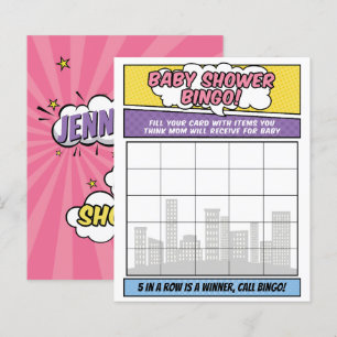 Papier Jeu de Baby Shower sur le thème de la bande dessin