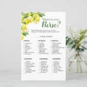 Papier Jeu de Baby Shower sur le thème du Citron : Qu'y a (Debout devant)