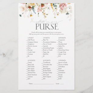 Papier Jeu de Baby Shower sur les Fleurs de Jardin à l'Aq