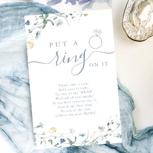 Papier Jeu de baby shower 'Wildflower met un anneau dessu