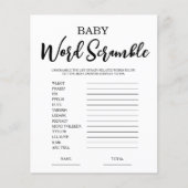 Papier Jeu de Baby shower Word Scramble (Devant)