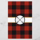 Papier Jeu de Baby Shower 'Would she Rather Red Flannel' (Dos)