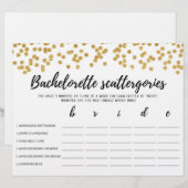 Papier Jeu de Bachelorette Scattergories éditable pour en (Devant / Derrière)