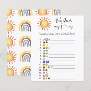 Papier Jeu de bébé en emoji soleil shower