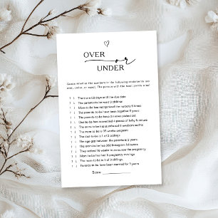 Papier Jeu de bébé Over ou Under