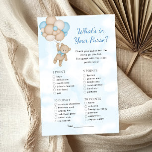 Papier Jeu de bébé Teddy Bear What's in your Purse