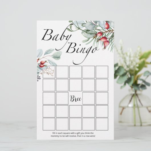 Papier Jeu de bingo à feuillage persistant (Debout devant)