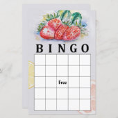 Papier Jeu de bingo aux fraises (Devant / Derrière)