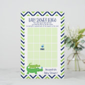 Papier Jeu de Bingo Baby Shower Alligator Chic (Debout devant)