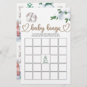 Papier Jeu de Bingo Baby shower d'hiver (Devant / Derrière)