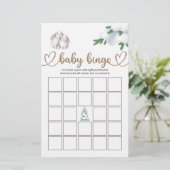 Papier Jeu de Bingo Baby shower d'hiver (Debout devant)