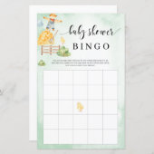 Papier Jeu de bingo Baby shower thème animaux de la ferme (Devant / Derrière)