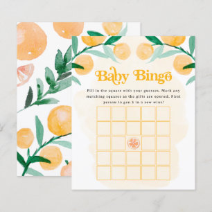 Papier Jeu de Bingo Bébé Baby Shower Thème Citrus