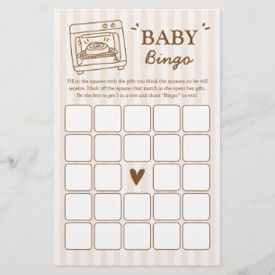Papier Jeu de Bingo Bébé Bun in the Oven