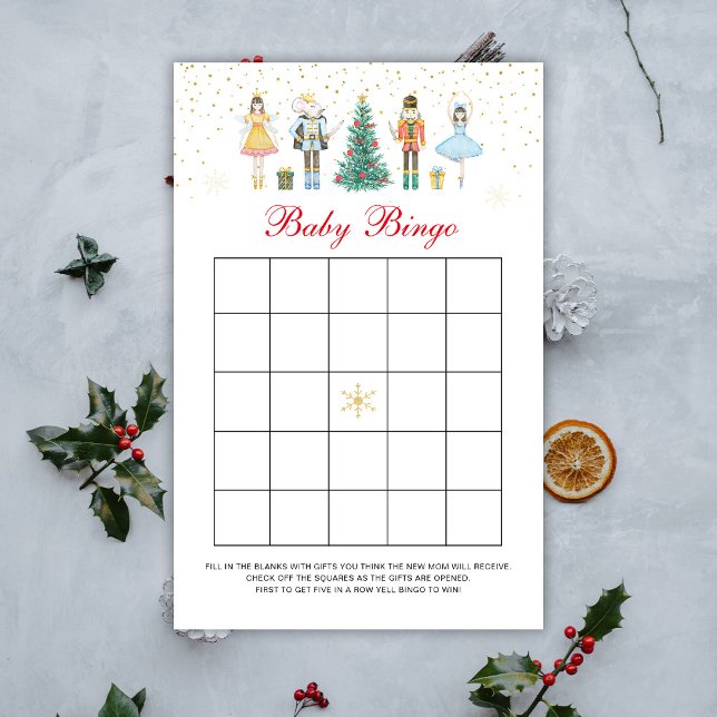 Papier Jeu de bingo bébé Casse-Noisette de Noël (Créateur téléchargé)