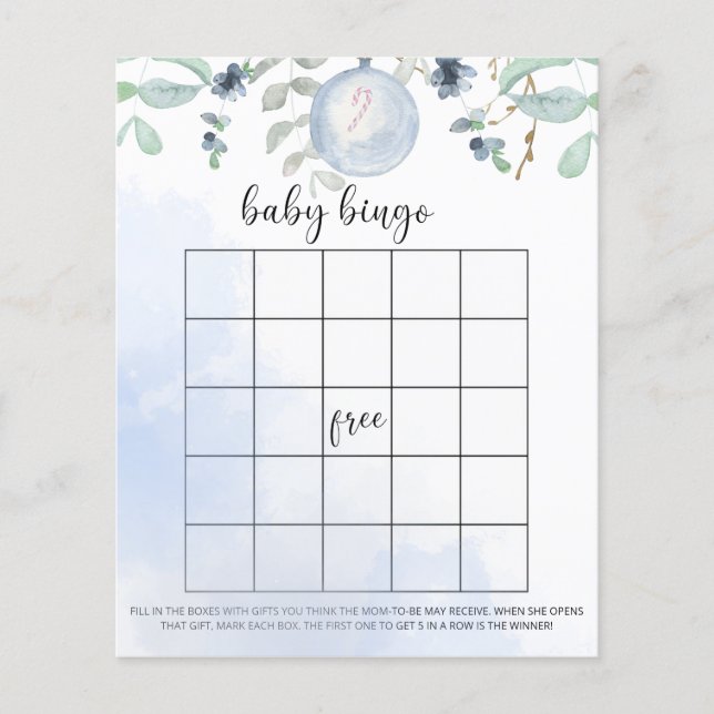 Papier Jeu de bingo bébé d'hiver (Devant)