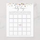 Papier Jeu de Bingo Bébé Fleur Sauvage (Devant)