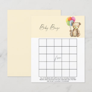 Papier Jeu de Bingo bébé - Ours