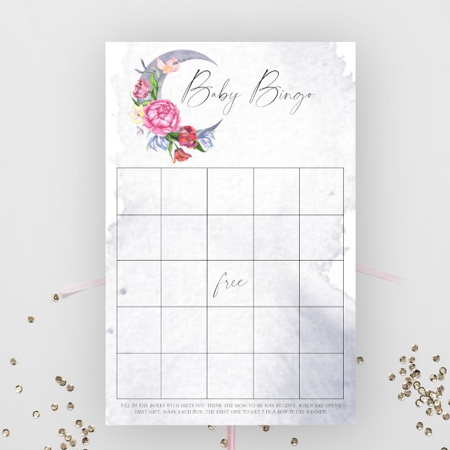 Papier Jeu de bingo bébé sur la lune (Créateur téléchargé)