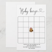 Papier Jeu de Bingo de Baby shower Woodland (Devant / Derrière)