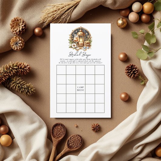 Papier Jeu De Bingo De Bachelorette De Luxe Gold Camp Bri