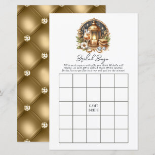 Papier Jeu De Bingo De Bachelorette De Luxe Gold Camp Bri