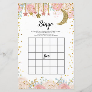 Papier Jeu de Bingo de couleur or scintillante