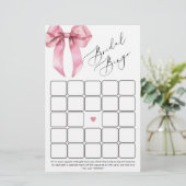 Papier Jeu de bingo de douche de la poule rose (Debout devant)