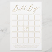 Papier Jeu de bingo de douche de mariée de script moderne (Devant)