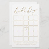 Papier Jeu de bingo de douche de mariée de script moderne (Devant / Derrière)