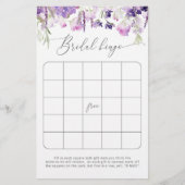 Papier Jeu de bingo de douche nuptiale (Devant)