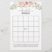 Papier Jeu de bingo de douche rose (Devant)