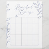 Papier Jeu de Bingo de Fête des mariées de fleurs de péri (Devant)