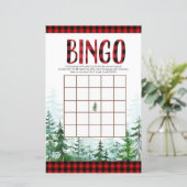 Papier Jeu de bingo de forêt de bûcherons (Debout devant)