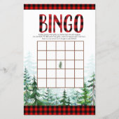 Papier Jeu de bingo de forêt de bûcherons (Devant)