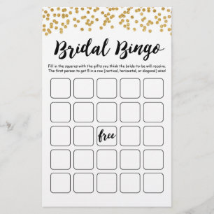 Papier Jeu de Bingo de Mariage pour Enterrement de Vie de