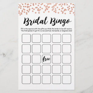 Papier Jeu de Bingo de Mariage pour Enterrement de Vie de