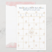 Papier Jeu de bingo de mariée botanique (Devant / Derrière)