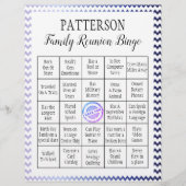 Papier Jeu de Bingo de Réunion Familiale | Chevron (Devant)