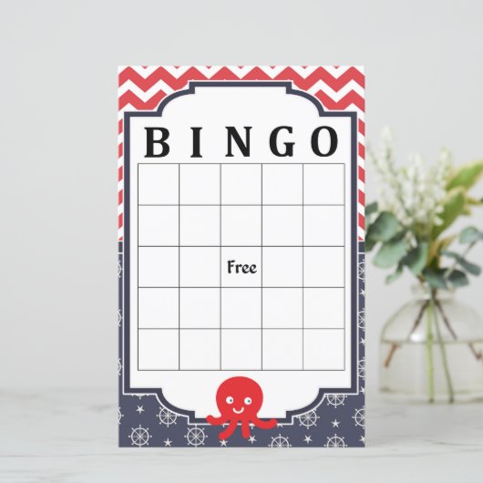 Papier Jeu de bingo d'poulpe (Debout devant)
