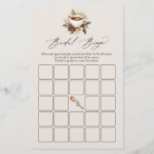 Papier Jeu de Bingo Mariage Floral Café Amour en Ébulliti (Devant)