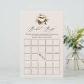 Papier Jeu de Bingo Mariage Floral Café Amour en Ébulliti (Debout devant)