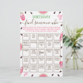 Papier Jeu de bingo modifiable pour trouver quelqu'un (Debout devant)