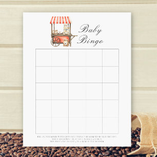 Papier Jeu de bingo pour baby shower Coffee Cart Baby