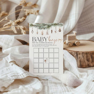 Papier Jeu de BINGO pour Baby Shower Cozy Christmas