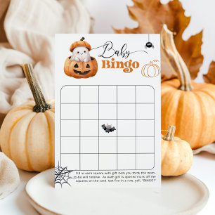 Papier jeu de bingo pour baby shower d'automne Halloween
