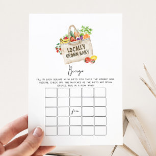 Papier Jeu de bingo pour baby shower de bébé cultivé loca