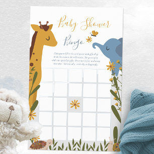 Papier Jeu de Bingo pour Baby Shower Floral avec de Migno