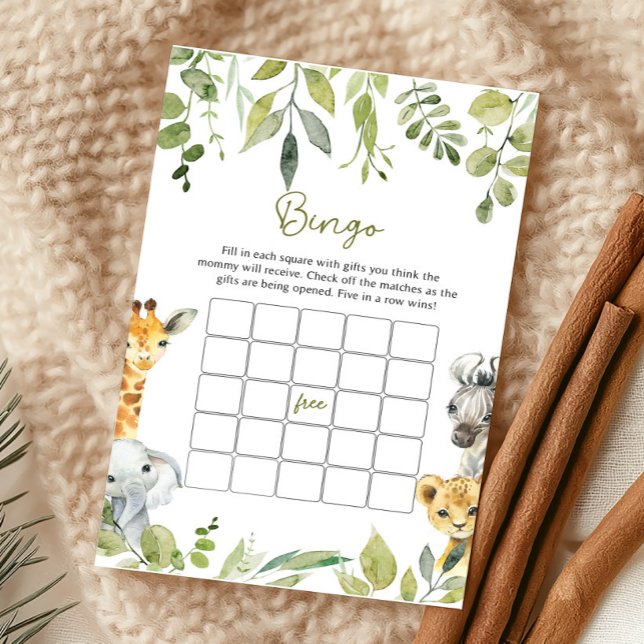 Papier Jeu de Bingo pour Baby Shower sur le thème de la J (Créateur téléchargé)